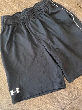 Under Armour Black Men's Athletic Shorts with White Logo